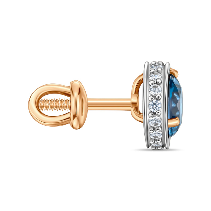 Серьги с топазами и фианитами - фото 2 Серьги с топазами и фианитами - фото 2