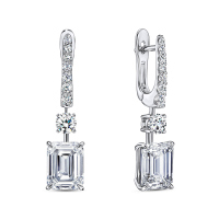 Серьги с бриллиантом - фото 1