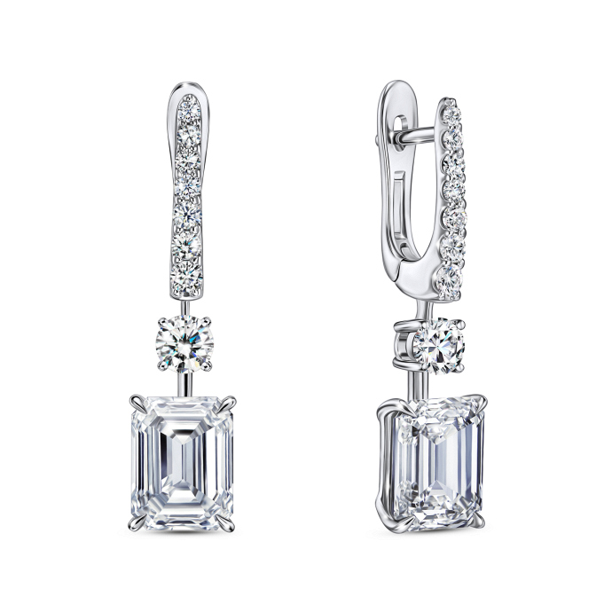 Серьги с бриллиантом - фото 1