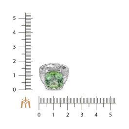Кольцо с турмалином и бриллиантом