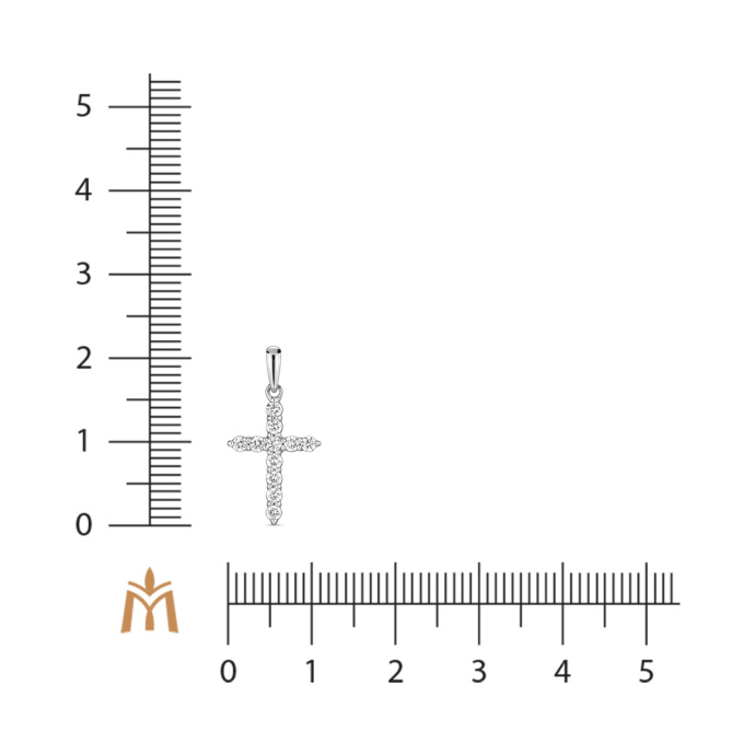 Крест с бриллиантом - фото 2