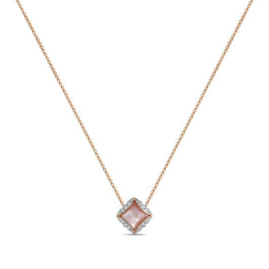 Колье с бриллиантами и перламутром