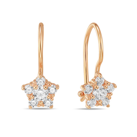 Серьги с фианитами