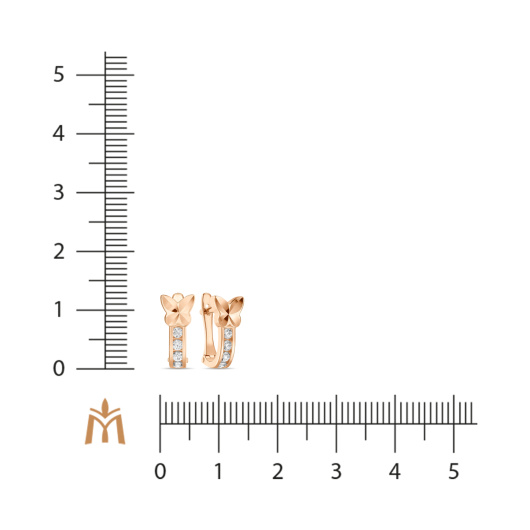 Серьги с фианитами