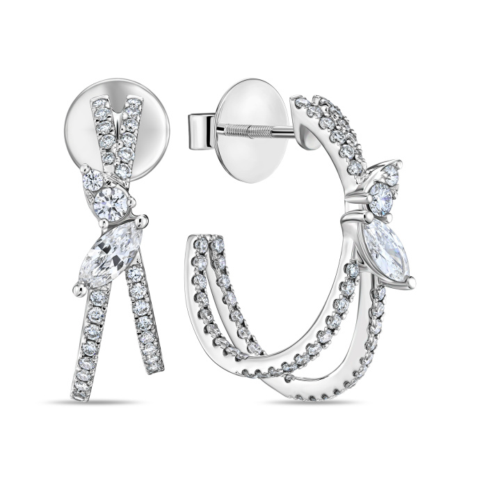 Серьги с бриллиантом - фото 1 Серьги с бриллиантом - фото 1