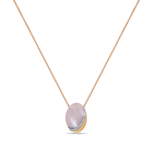 Колье с бриллиантами и перламутром