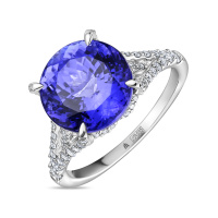 Кольцо с бриллиантами и танзанитом - фото 1 Кольцо с бриллиантами и танзанитом - фото 1