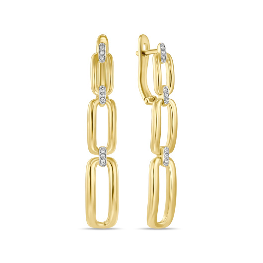 Серьги с фианитами