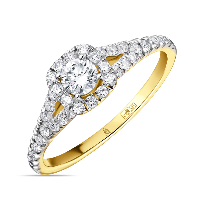 Кольцо с бриллиантом - фото 1