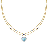 Колье с топазами, бриллиантами, иолитами и цирконом - фото 1 Колье с топазами, бриллиантами, иолитами и цирконом - фото 1