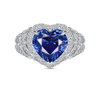 Кольцо с бриллиантами и сапфиром - фото 3 Кольцо с бриллиантами и сапфиром - фото 3