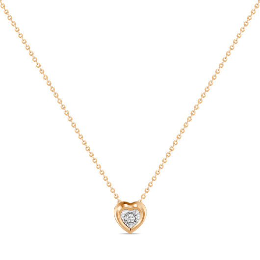 Колье с бриллиантом и рубином