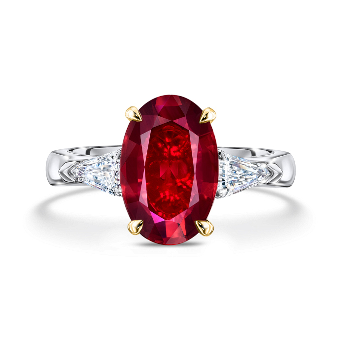 Кольцо с бриллиантами и рубином - фото 3