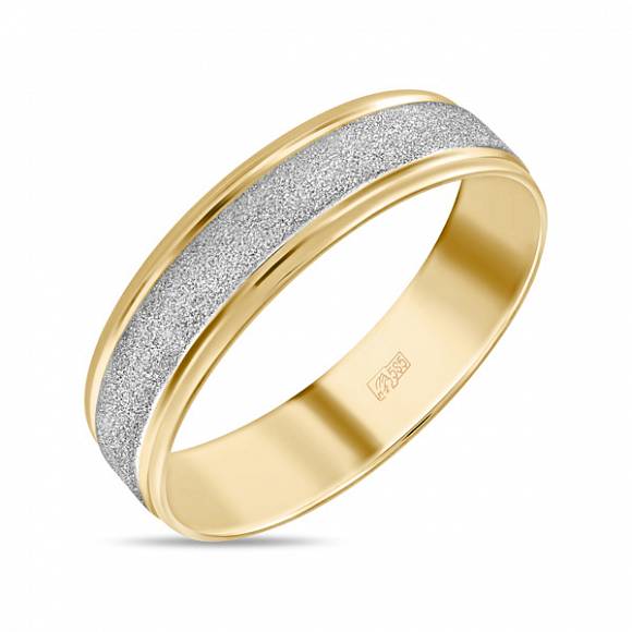 Мужское обручальное кольцо из красного золота 585 пробы R37-6-T140613958 - Фото 1