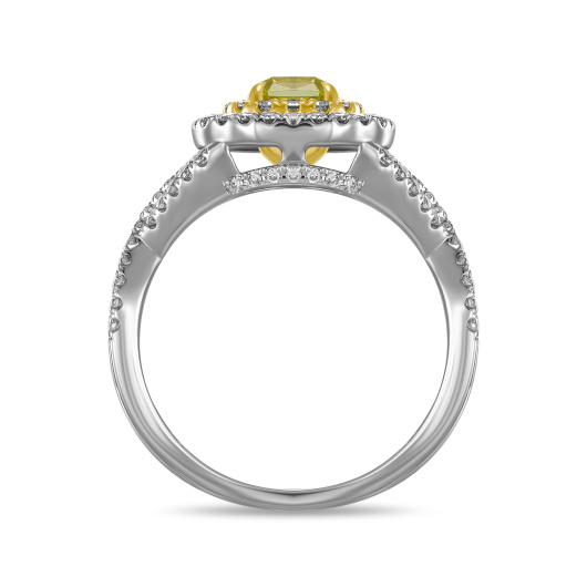 Кольцо с бриллиантами и облагороженными бриллиантами