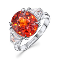 Кольцо с бриллиантами и спессартином - фото 1 Кольцо с бриллиантами и спессартином - фото 1