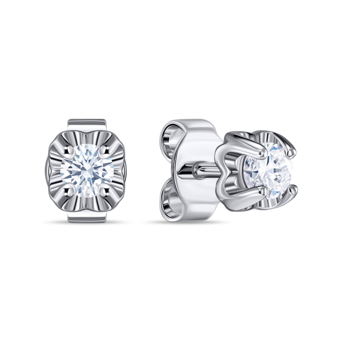 Серьги с бриллиантами - фото 1