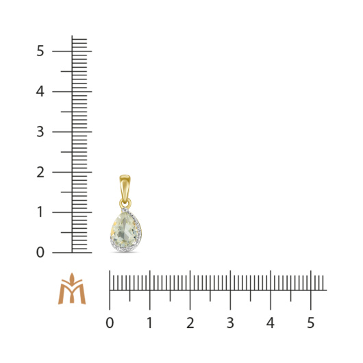 Подвеска с аметистом и бриллиантом