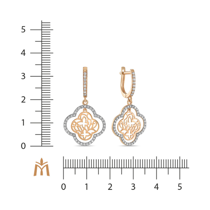 Серьги с фианитом - фото 2