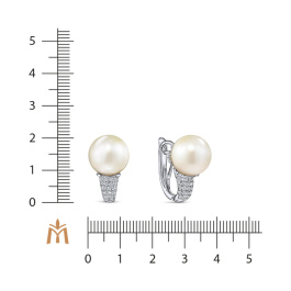 Серьги с бриллиантами и жемчугом