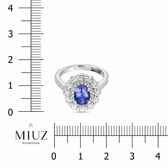 Кольцо с бриллиантами и танзанитом R01-35796-TN - Фото 2