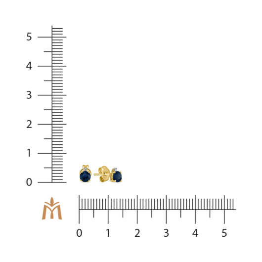 Серьги с бриллиантами и сапфирами