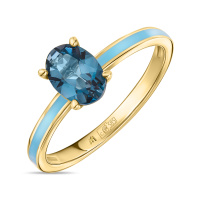 Кольцо с эмалью и лондон топазом - фото 1 Кольцо с эмалью и лондон топазом - фото 1