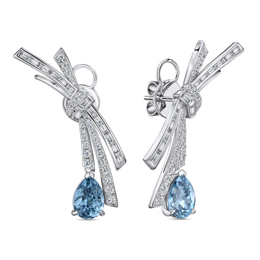 Серьги с бриллиантами и цирконами