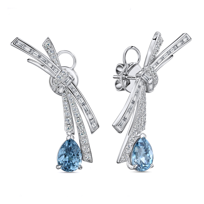 Серьги с бриллиантами и цирконами - фото 1 Серьги с бриллиантами и цирконами - фото 1