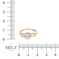Кольцо с фианитом - фото 2