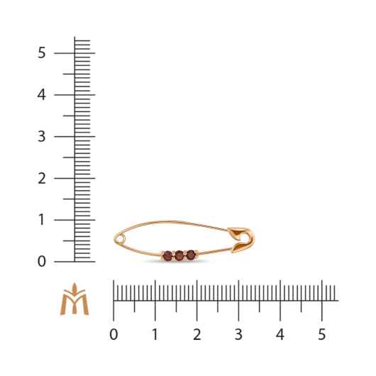 Брошь с гранатами