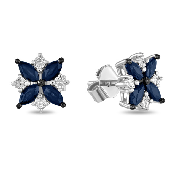 Серьги с сапфирами - фото 1