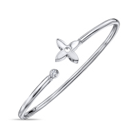 Браслет жесткий с фианитом - фото 1