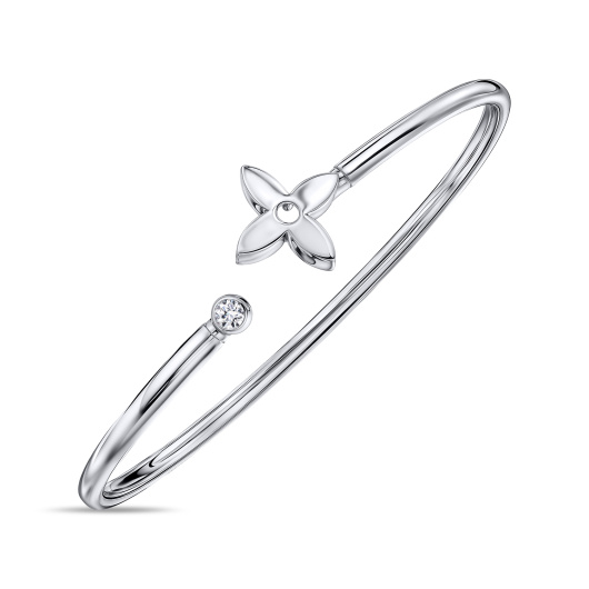 Браслет жесткий с фианитом