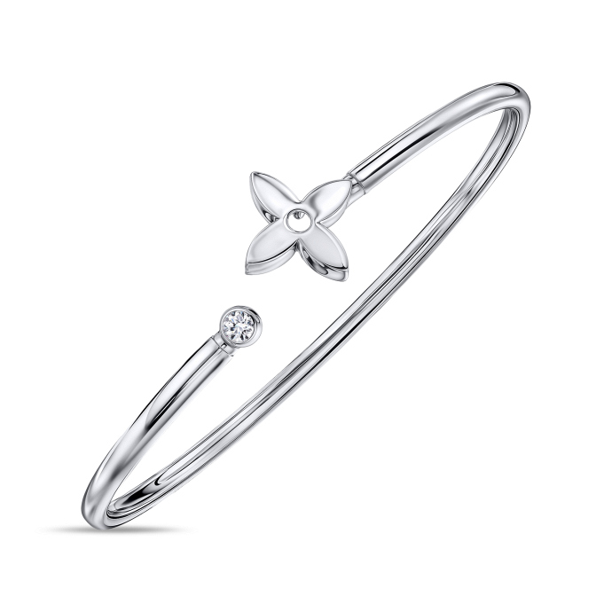 Браслет жесткий с фианитом - фото 1