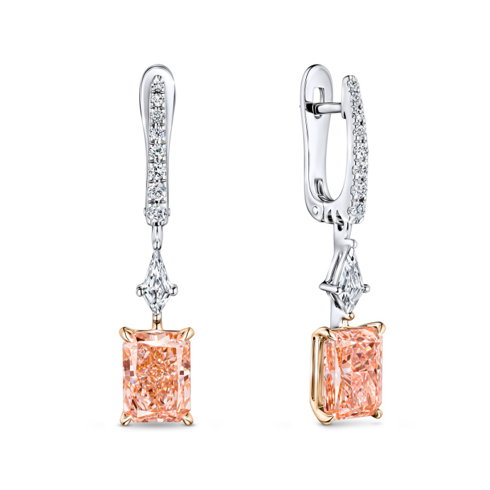 Серьги с бриллиантом - фото 1