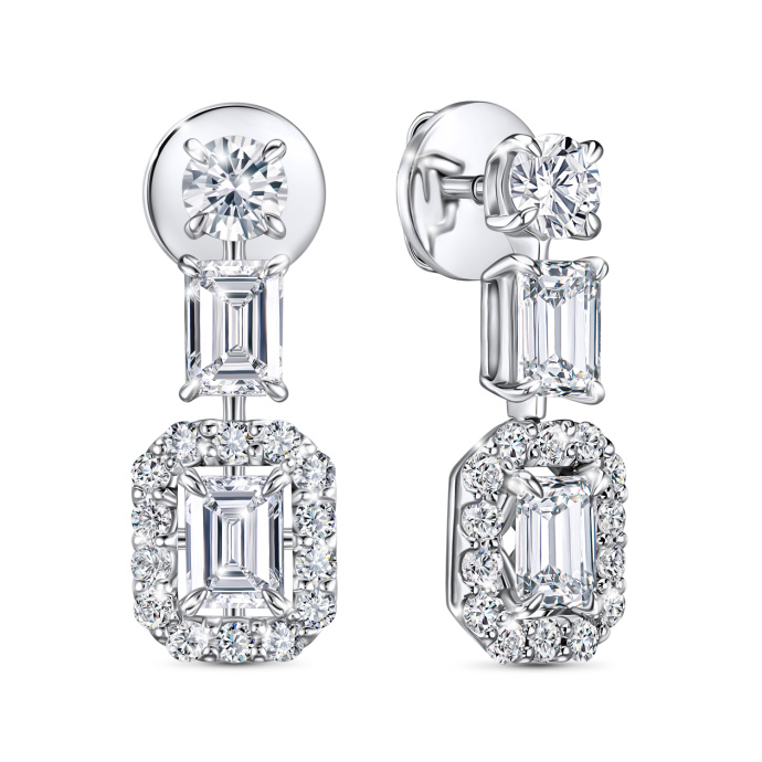 Серьги с бриллиантами - фото 1