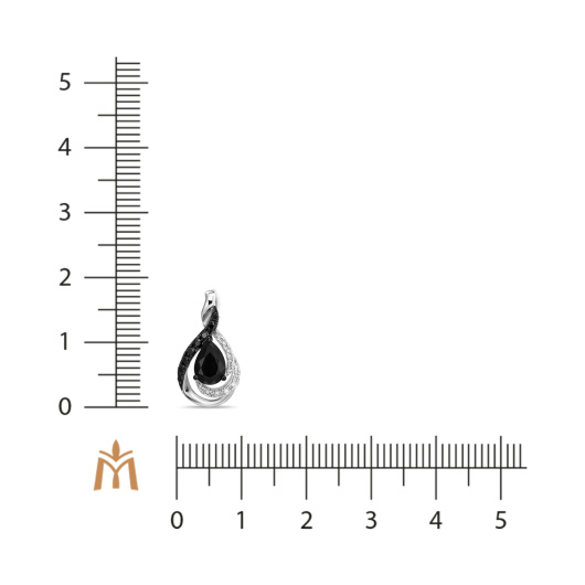 Подвеска с цветными сапфирами и бриллиантами