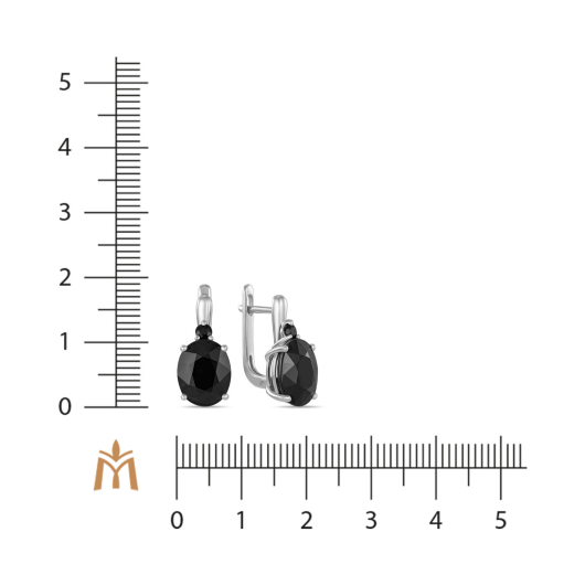 Серьги с цветными сапфирами