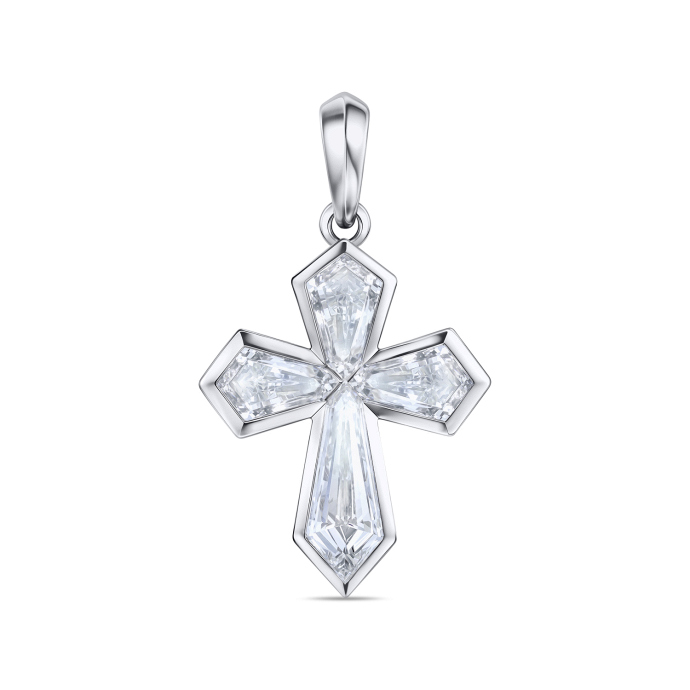 Крест с бриллиантами - фото 1