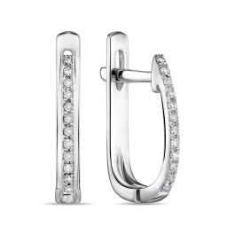 Серьги с бриллиантами и цветными сапфирами