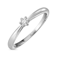 Кольцо с бриллиантом - фото 1