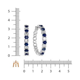 Серьги с бриллиантами и сапфирами