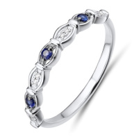 Кольцо с сапфирами и бриллиантами - фото 1 Кольцо с сапфирами и бриллиантами - фото 1