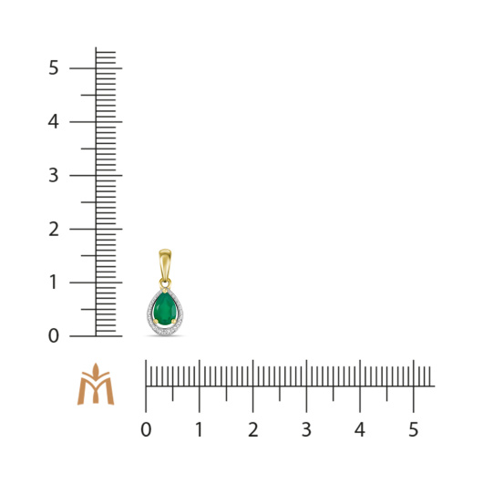 Подвеска с агатом и бриллиантом