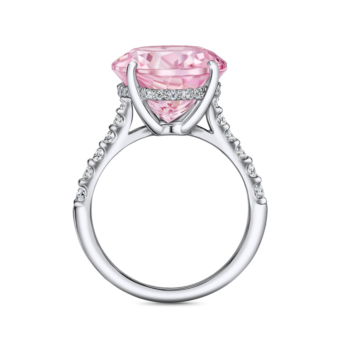 Кольцо с бриллиантами и морганитом - фото 3 Кольцо с бриллиантами и морганитом - фото 3