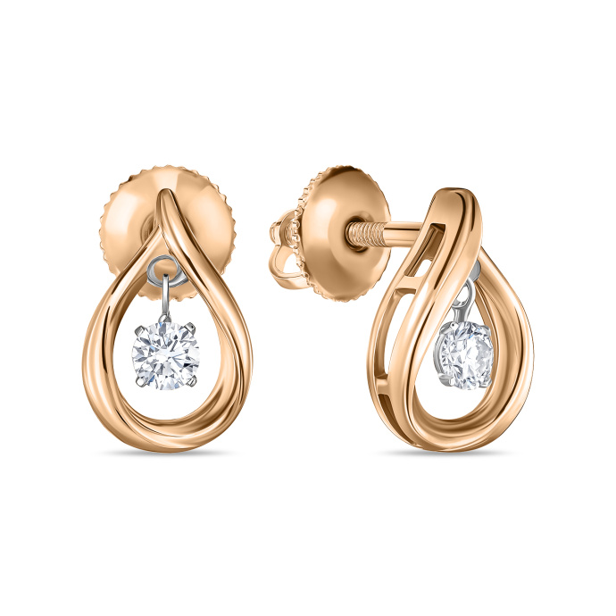 Серьги с бриллиантом - фото 1 Серьги с бриллиантом - фото 1