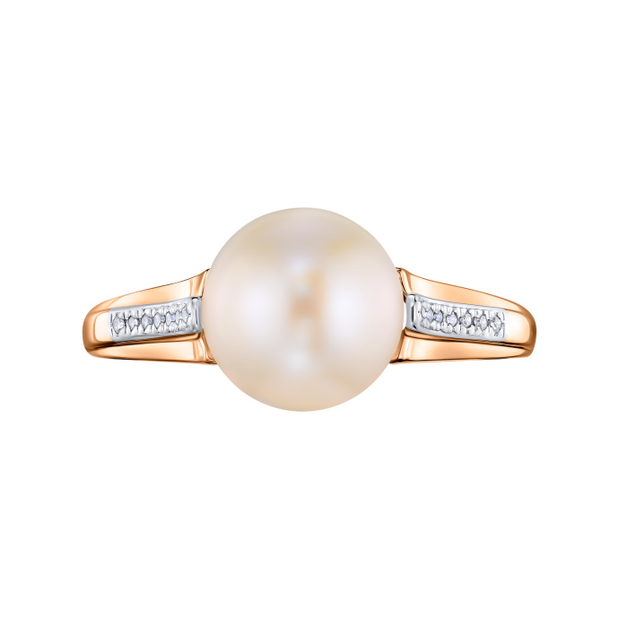 Кольцо с бриллиантами и жемчугом - фото 3 Кольцо с бриллиантами и жемчугом - фото 3
