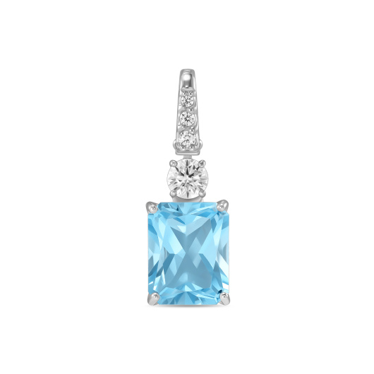 Подвеска с топазом и фианитами
