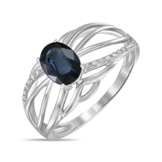Кольцо с сапфиром и бриллиантами
